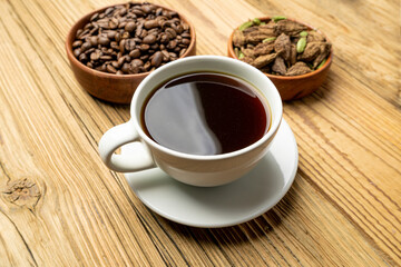 Cardamom Coffee, Cardamon Drink, Black Coffee with Kardamon, Cardamum Spice Beverage, Natural Tonic