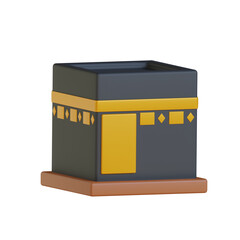 3D Model of Kaaba with Amazing Architectural Details as a Representation of the Holy Place in Islam.
3d illustration, 3d element, 3d rendering. 3d visualization isolated on a transparent background