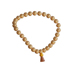 3D Model of Prayer Beads with Beautiful Design to Accompany Serenity in Worship.
3d illustration, 3d element, 3d rendering. 3d visualization isolated on a transparent background