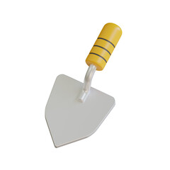 3D Model of Trowel with Ergonomic Design for Facilitating Mortar and Plaster Spreading Work.
3d illustration, 3d element, 3d rendering. 3d visualization isolated on a transparent background