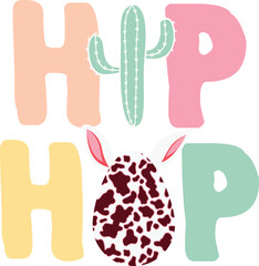 Western Easter Sublimation Illustration