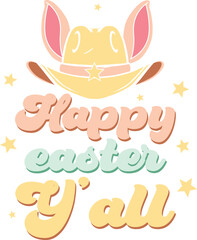 Western Easter Sublimation Illustration