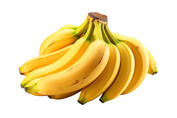 bunch of bananas isolated on a Transparent background. Generative AI