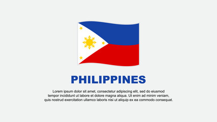 Philippines Flag Abstract Background Design Template. Philippines Independence Day Banner Social Media Vector Illustration. Philippines Background