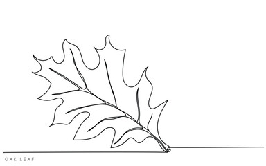 Maple and oak leaves elements line art vector. One continuous line art of autumn leaves. Autumn forest background. Yellow orange and rusty dead leaves. Fall mood. October welcomes thanksgiving. Sign