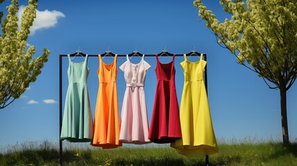 clothes drying on a clothesline