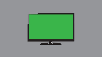 green screen tv design, vector television with green screen