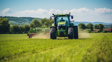 tractor working in the field