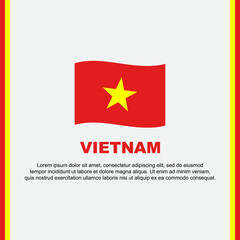Obraz na płótnie Canvas Vietnam Flag Background Design Template. Vietnam Independence Day Banner Social Media Post. Vietnam Cartoon