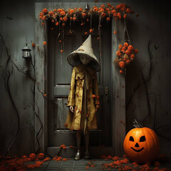 Naklejka premium halloween doll