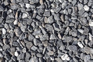 Crushed grey stones