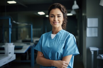 portrait of female doctor in hospital