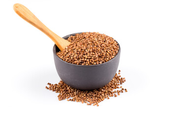Buckwheat groats in a bowl