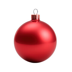 Red Christmas ball, isolated background. PNG. Transparent 