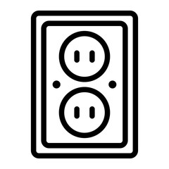 power socket line icon