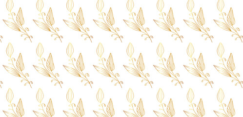 Luxury gold seamless pattern design. Wedding invitation, cards, banners, textile, print design templates background