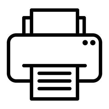printer line icon
