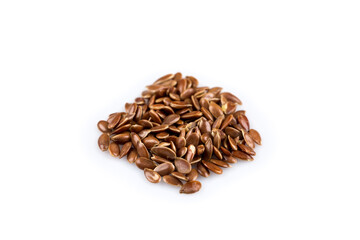 flax seeds isolated on white