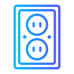 power socket gradient icon
