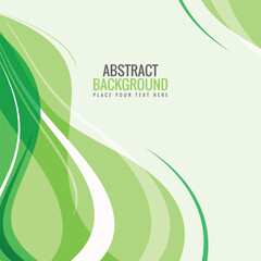 modern stylish green wave design background