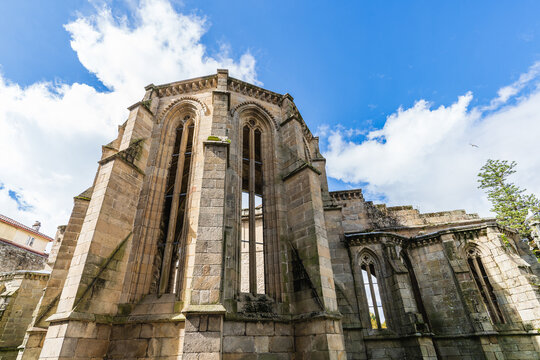 Ruins of the Convent of Santo Domingo in the city of Pontevedra, Galicia, Spain.
