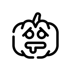 pumpkin line icon