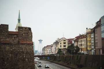 Street city view Bratislava Slovakia 