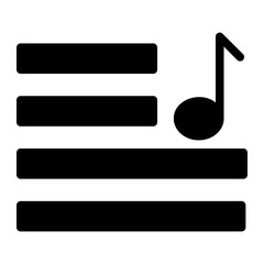 playlist glyph icon