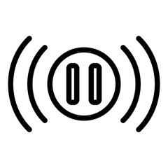 pause button line icon