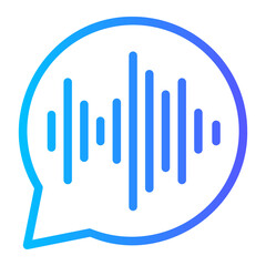 audio message gradient icon