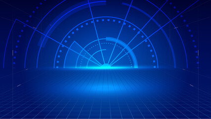 Blue abstract technology background