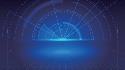 Blue abstract technology vector background