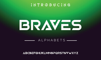 Abstract minimal future alphabet fonts. simple typography sport future creative font . vector illustrator