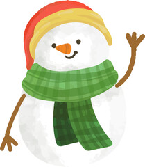 hand drawn illustration christmas winter snowmen illustration - 670574571