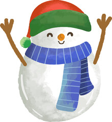 hand drawn illustration christmas winter snowmen illustration - 670574582