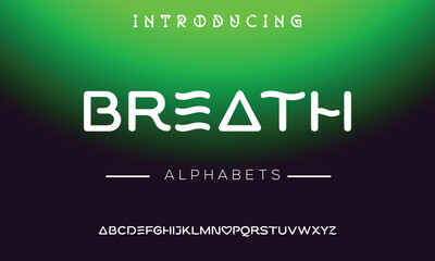 Abstract minimal future alphabet fonts. simple typography sport future creative font . vector illustrator