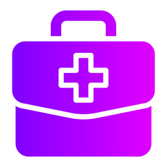 Obraz premium first aid kit gradient icon