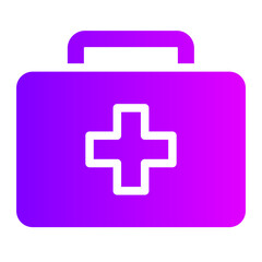 Obraz premium medical kit gradient icon