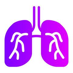 lungs gradient icon