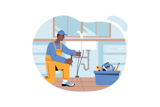 Construction works concept