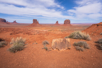 hiking in the monument valley, arizona, usa