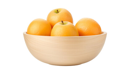 bowl of oranges isolated on transparent background cutout