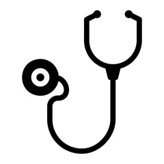 stethoscope glyph icon