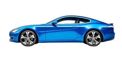 Obraz premium blue luxury sports car PNG on a transparent background 