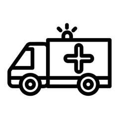 ambulance line icon