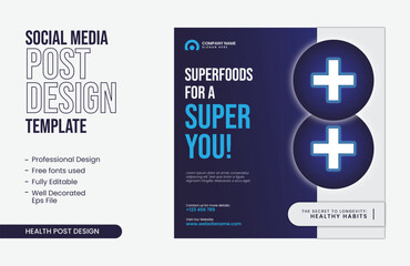 Health Social Media Post Design Template