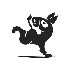 Donkey logo template Isolated. Brand Identity. Icon Abstract Vector graphic