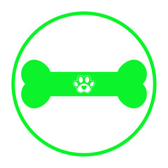 dog food bone circle icon