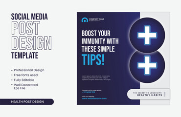 Health Social Media Post Design Template