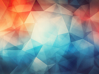 Geometric background with blue, green, red and yellow tones, generative ai